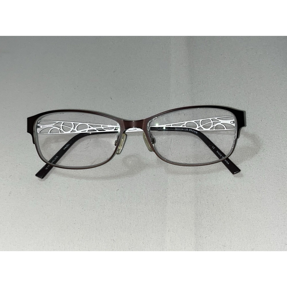 Wittnauer Eyeglasses, Frames Only, Hazel, 52-14-135, Metal, Brown, Full Rim